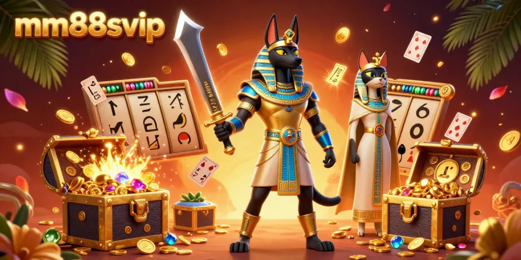 Experience rich gameplay with mm88svip through exciting slot game adventures featuring Anubis and vibrant game elements.