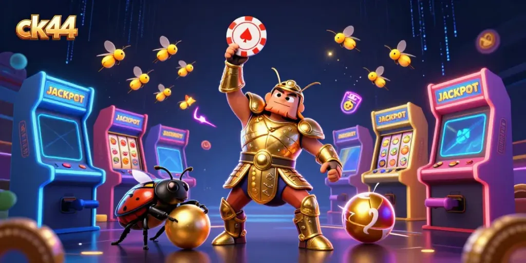 Engage with ck44 in a vivid casino scene filled with excitement and jackpot celebration.