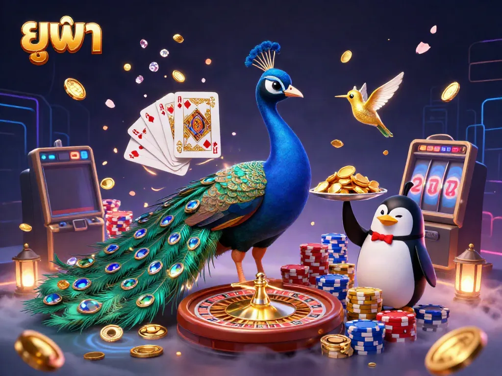 Experience the vibrant gaming scene at ยูฟ่า with stunning 3D characters and casino elements.