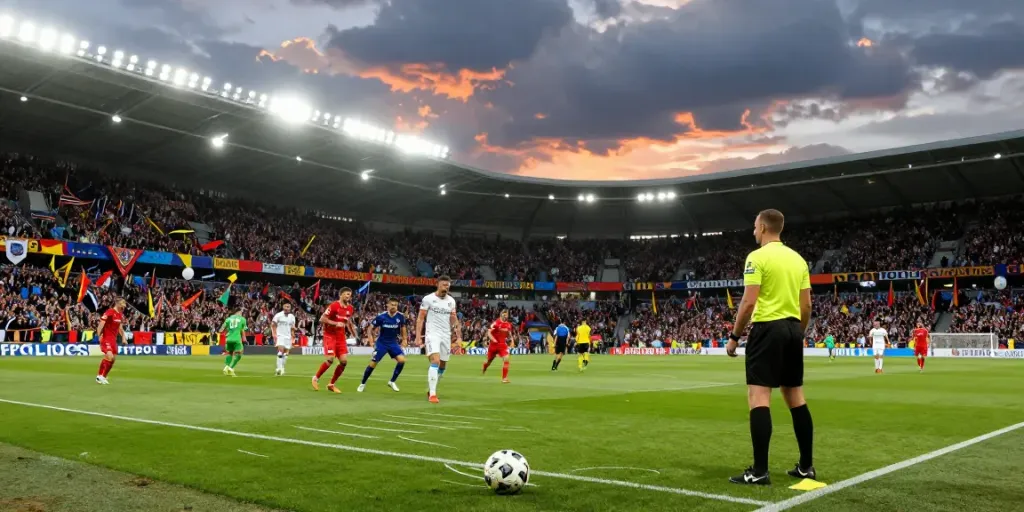 Engaging crowd atmosphere during a football match showcasing TOP10 สโมสร in action.